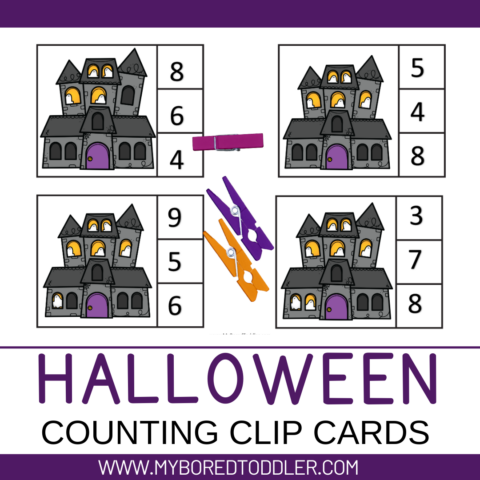 Free Printable Halloween Playdough Mats - My Bored Toddler