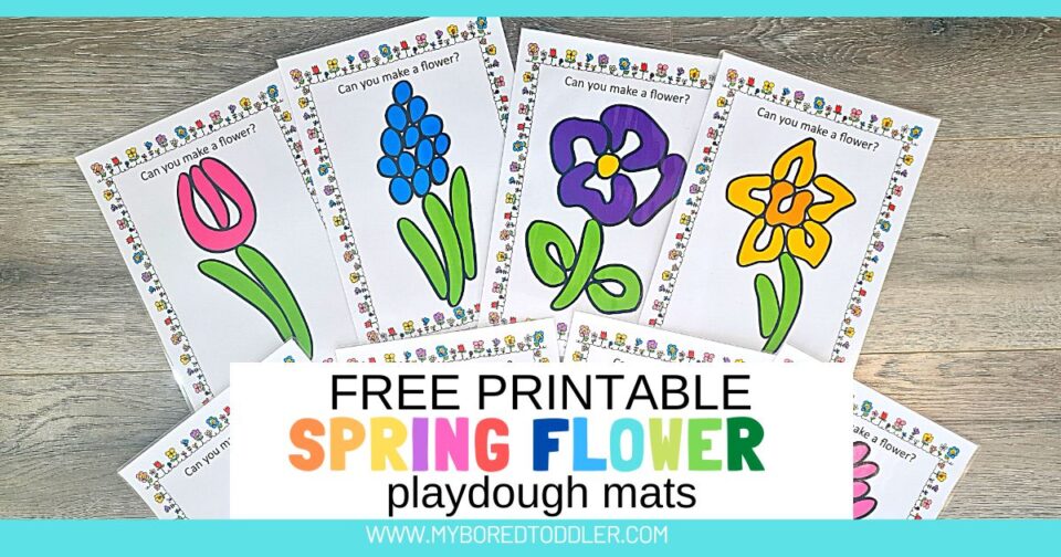 spring flower facebook free printables - My Bored Toddler