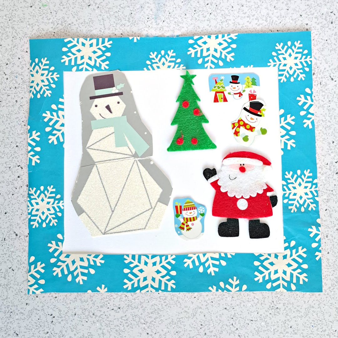 Christmas Collage Paper Craft for Toddlers