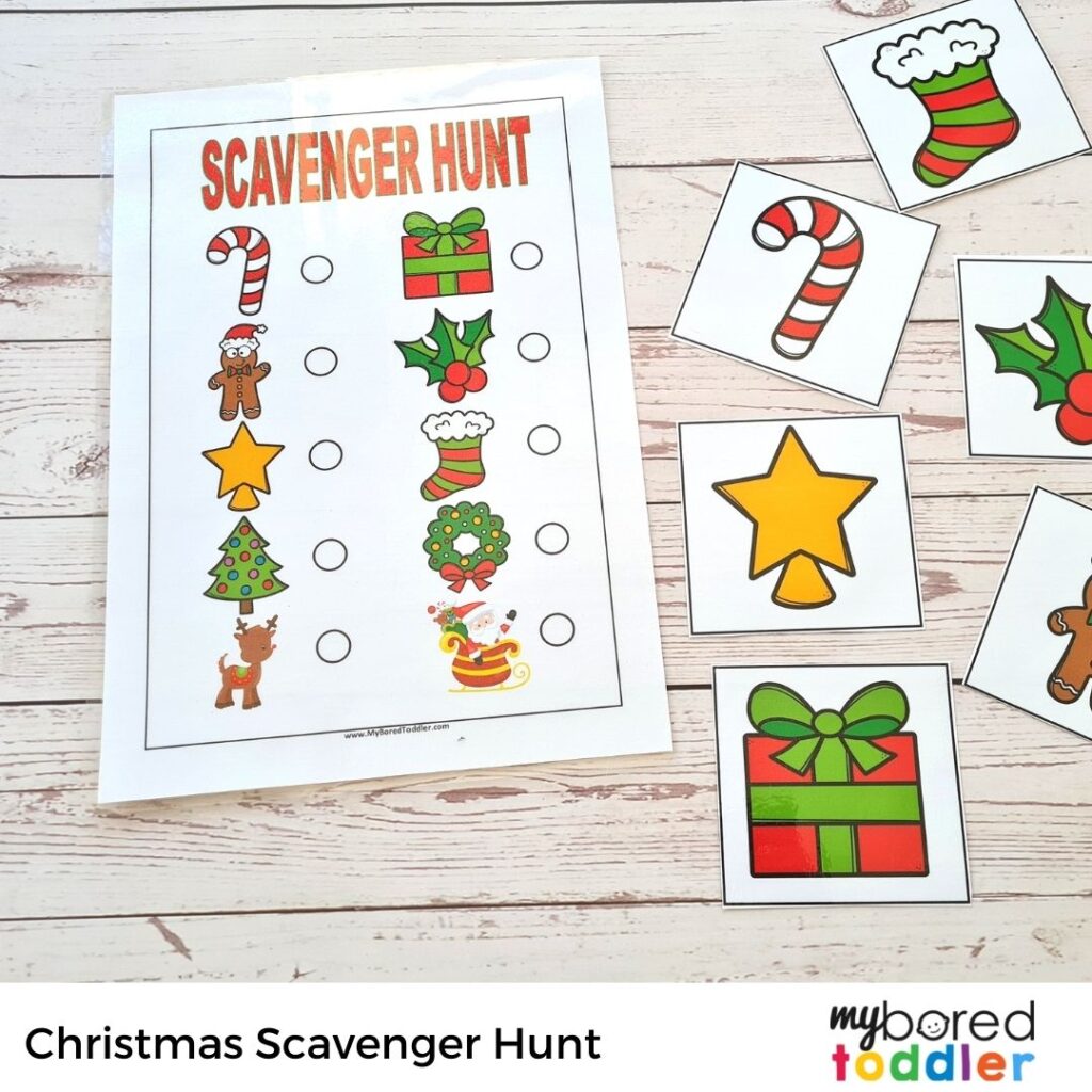 FREE PRINTABLE Christmas Playdough Mats for Toddlers 