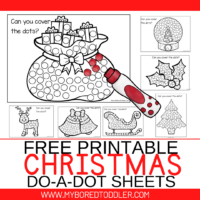 free printable Christmas do a dot sheets for toddlers preschoolers