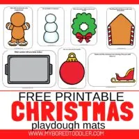 free printable christmas playdough mats version 2