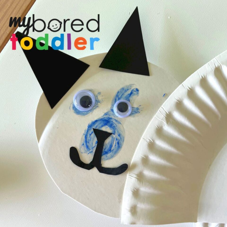 Paper Plate Cat Craft - My Bored Toddler Great for Practicing Scissors ...