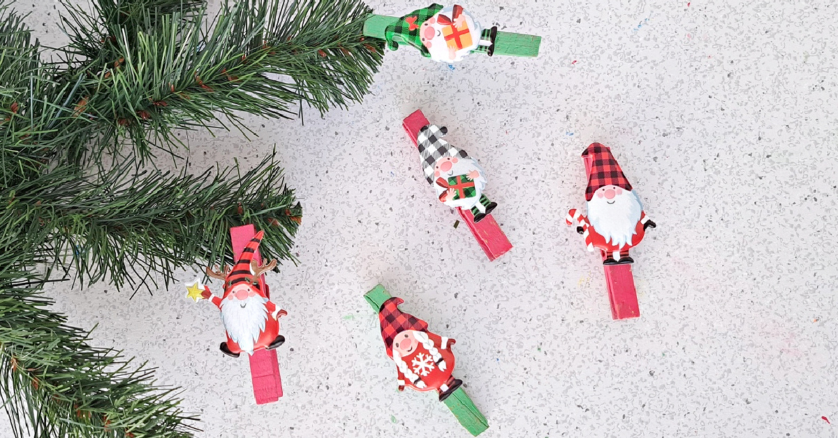 Clothespin Gnome Ornament Craft for Toddlers