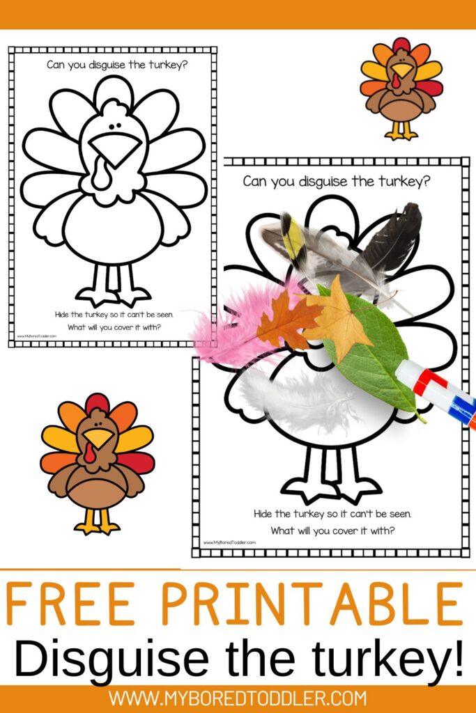 disguise the turkey free printable thanksgiving craft for toddlers preschoolers