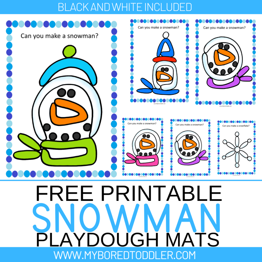 FREE Printable New Year's Eve Playdough Mats - My Bored Toddler