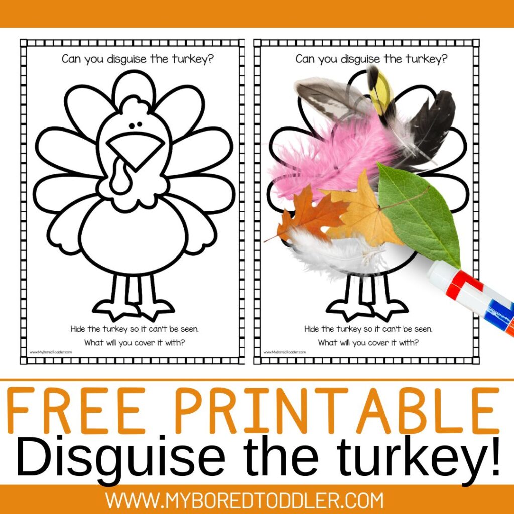 Disguise the Turkey Free Printable Thanksgiving Activity My Bored