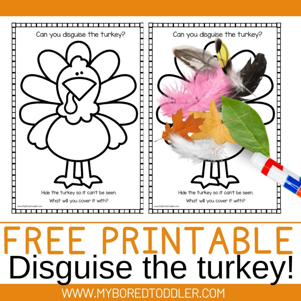 Disguise The Turkey Free Printable Thanksgiving Activity My Bored Disguise The Turkey Free Printable Thanksgiving Activity My Bored