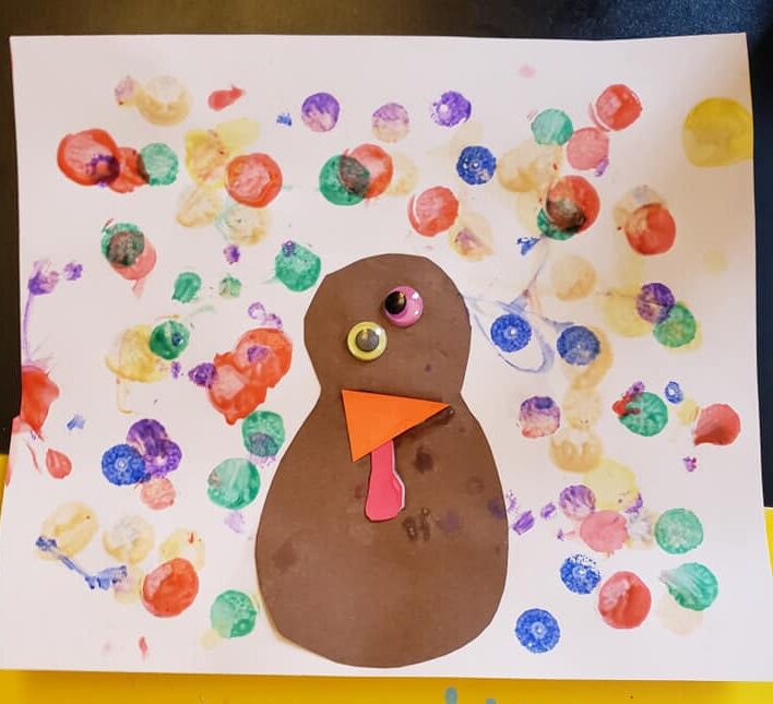 paint dabber turkey craft for toddler easy 
