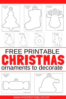 FREE PRINTABLE Christmas ornaments to decorate - My Bored Toddler