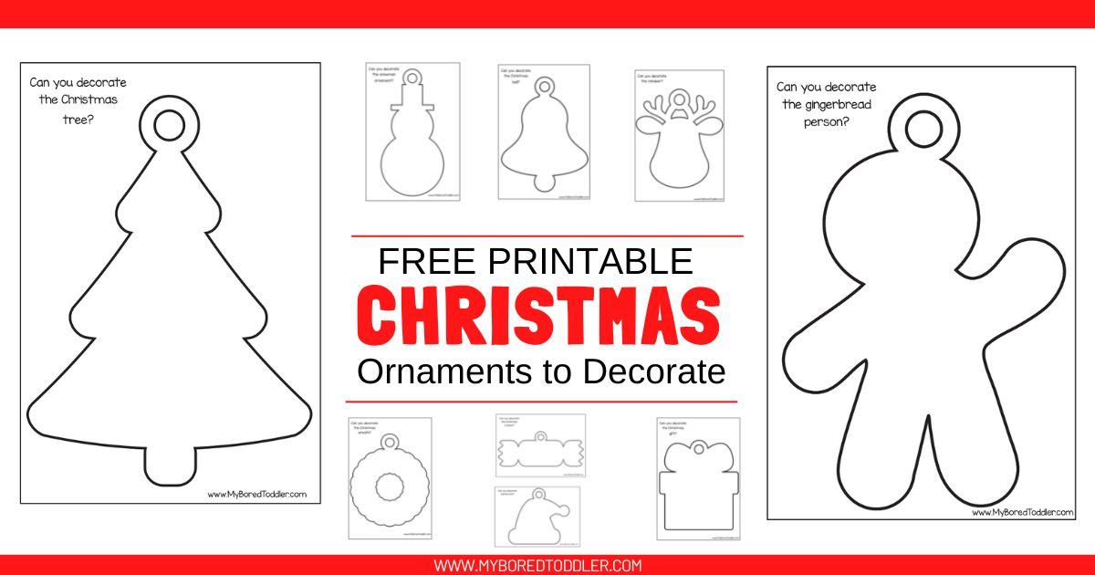 Free Printable Christmas Ornaments To Decorate My Bored Toddler