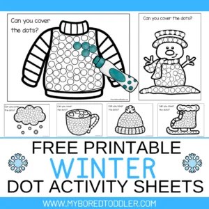 FREE PRINTABLE WINTER DOT ACTIVITY SHEETS