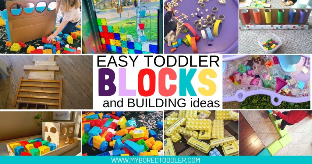 easy ways for toddlers to play with blocks and to encourage building ...