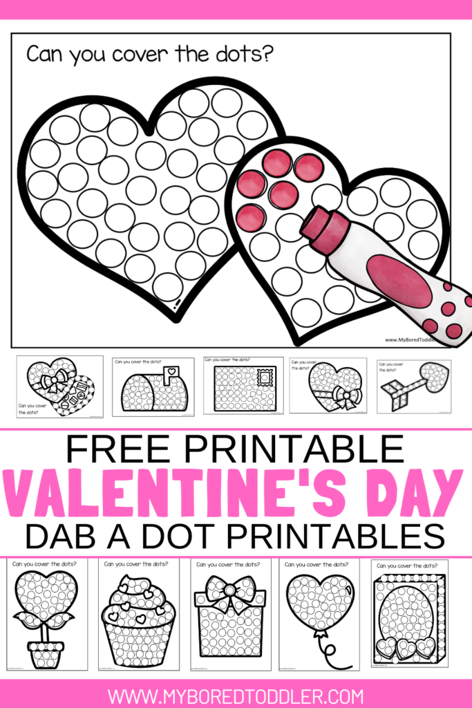 free printable valentine's day dab a dot printable toddler preschool