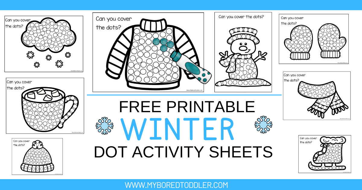 Winter Dot Painting {Free Printable} - The Resourceful Mama