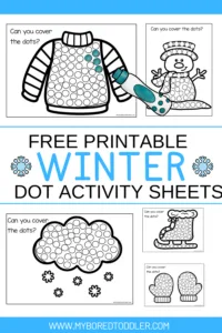 free printable winter dot activity sheets pinterest toddlers preschool