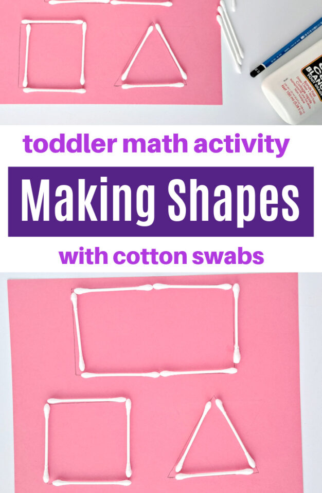 Toddler Shape Activity with Cotton Swabs - My Bored Toddler