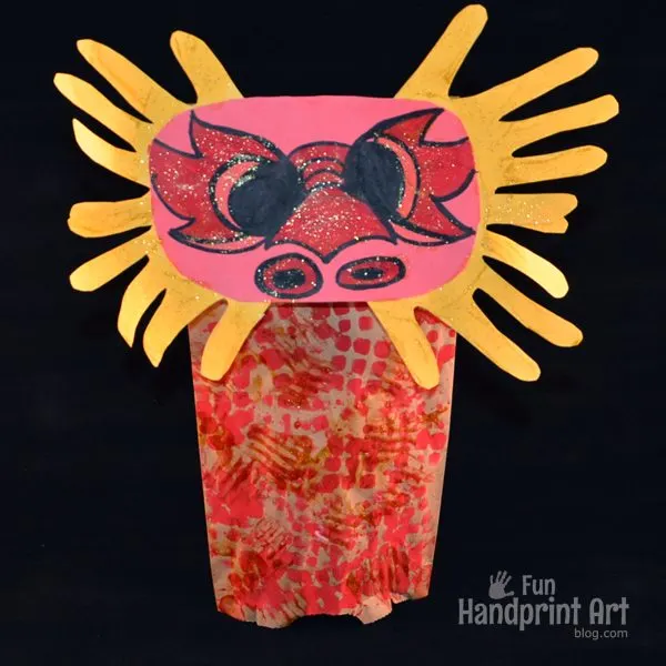 paper bag puppet for lunar new year