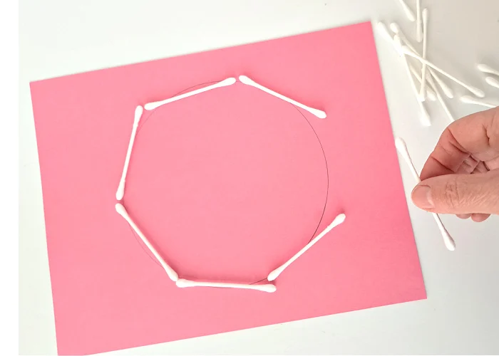 Toddler Shape Activity with Cotton Swabs