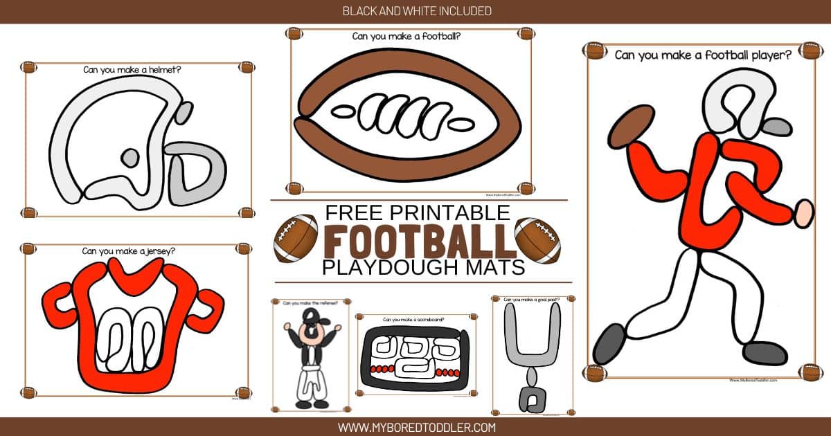 FREE Printable Football Playdough Mats for Toddlers - My Bored Toddler