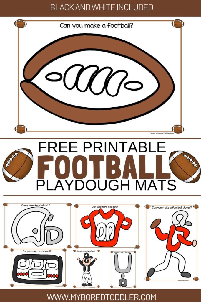 FREE PRINTABLE FOOTBALL PLAYDOUGH MATS TODDLER PRESCHOOL PINTEREST