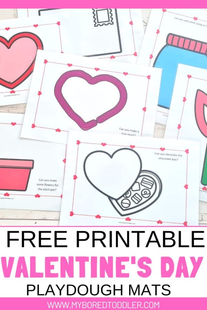 FREE PRINTABLE VALENTINE'S DAY PLAYDOUGH MATS TODDLER PRESCHOOL