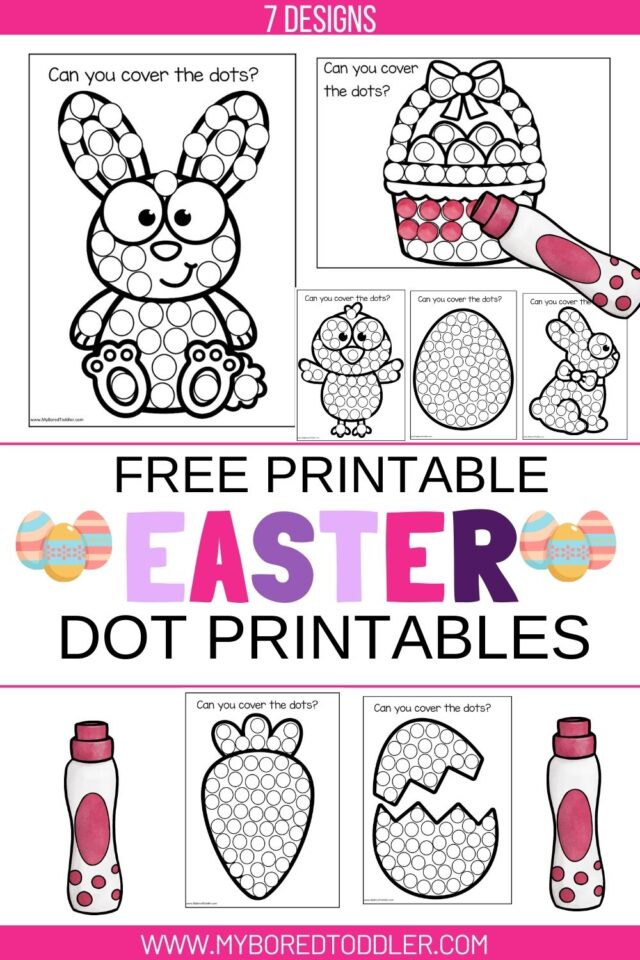 FREE PRINTABLE Easter Dot Sheets for Toddlers & Preschoolers - My Bored ...