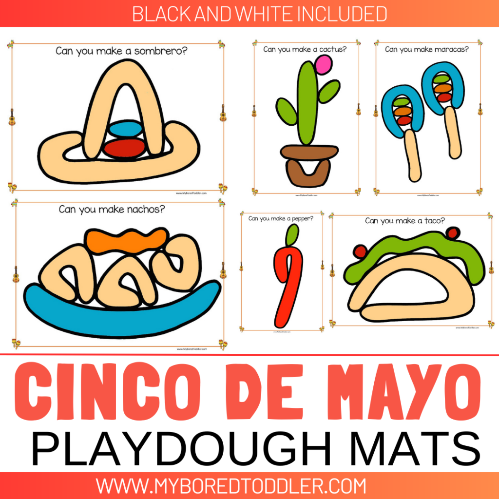 Cinco de Mayo Playdough Mats for Fun Activities for Kids (20 Free)