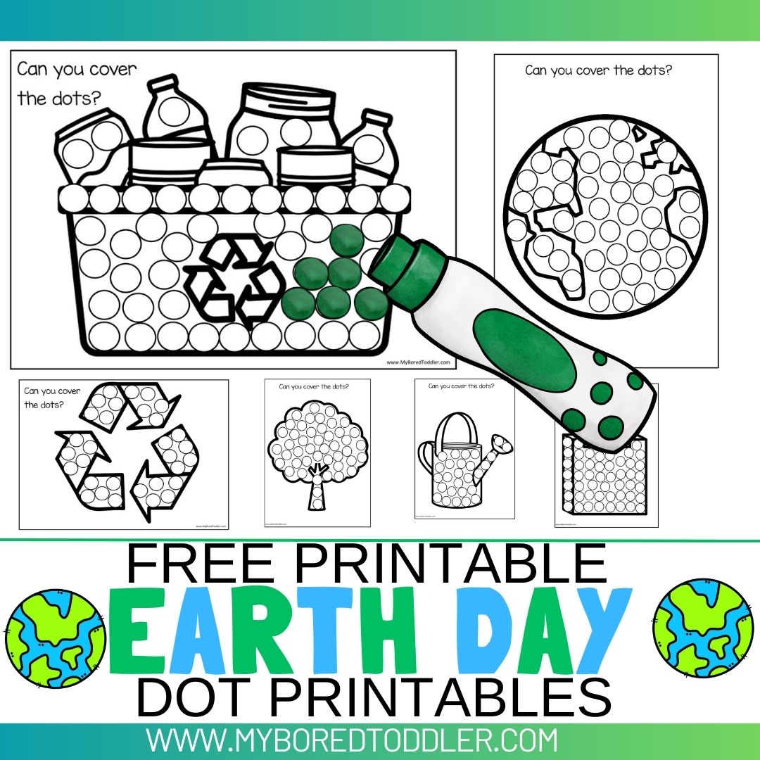 FREE Printable Earth Day Dot Printables