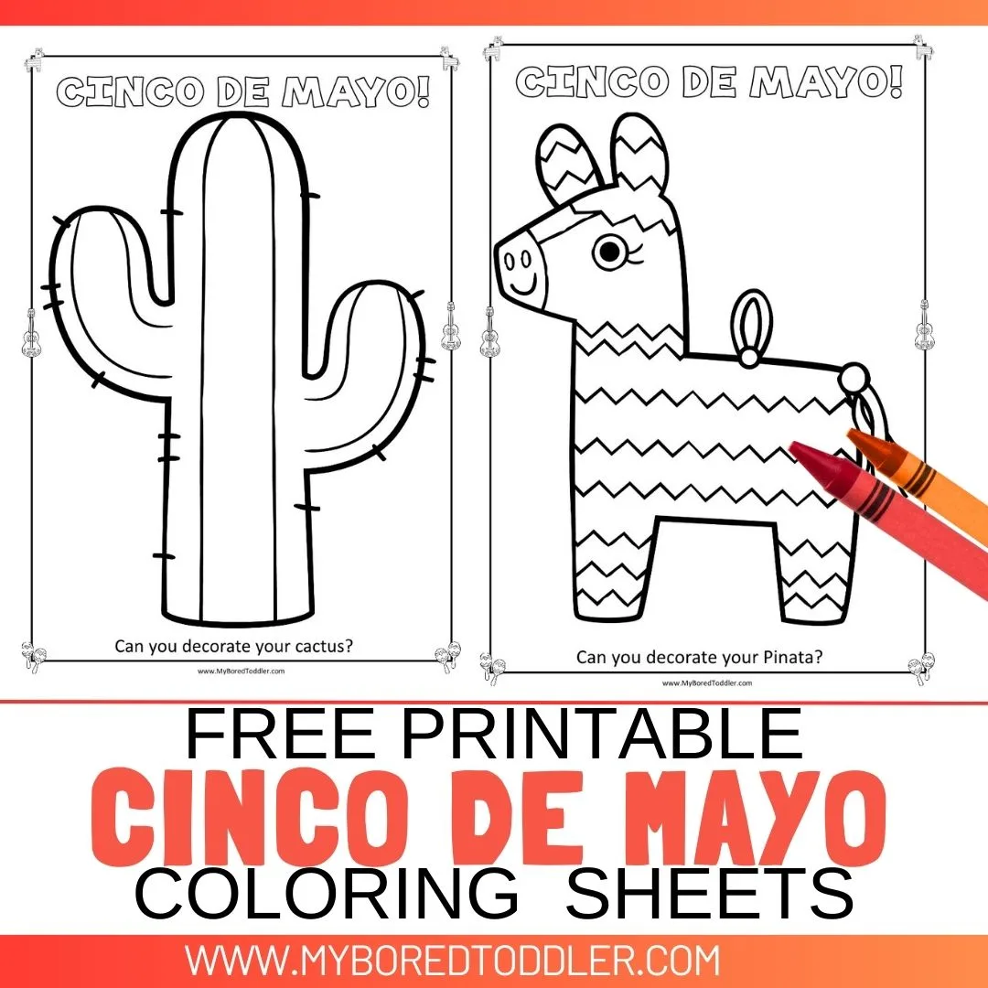 free printable cinco de mayo coloring sheets toddler preschool activity