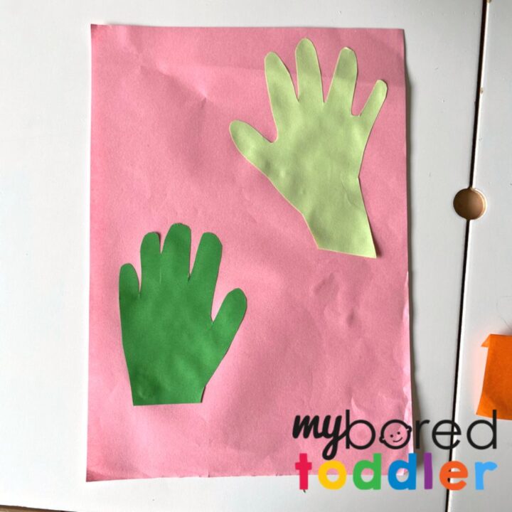 Handprint Cactus Craft - My Bored Toddler Super fun and easy!