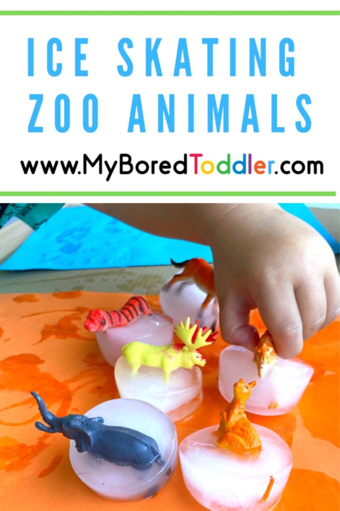 Ice Skating Zoo Animals - Easy Toddler Activity