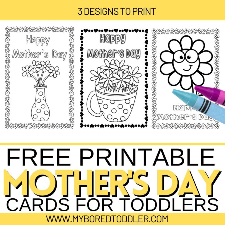 Free Printable Mother's Day Card Templates for Toddlers to Make - My ...