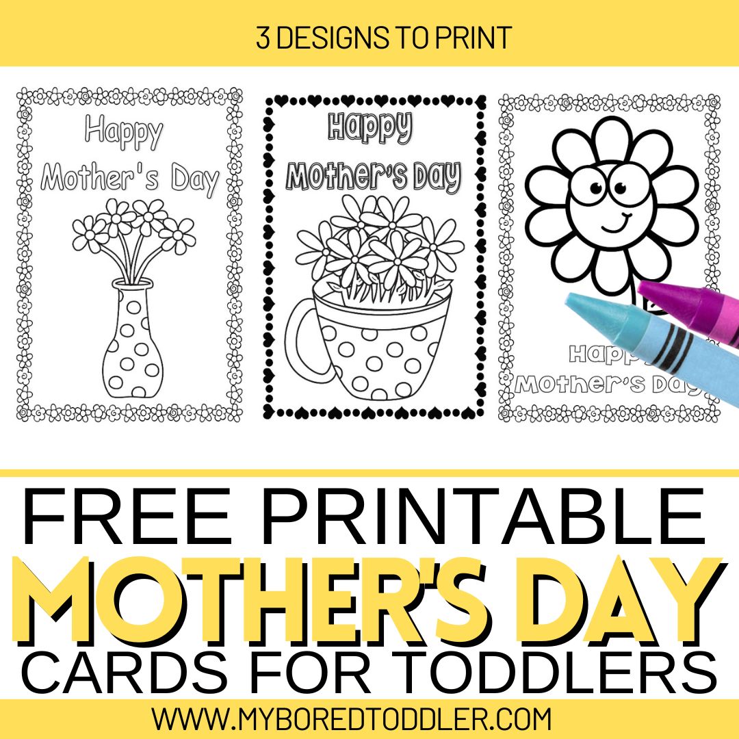 Free Printable Mother's Day Card Templates for Toddlers to Make