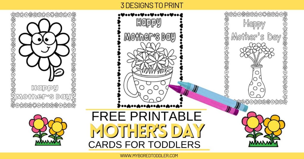 free printable mother's day cards for toddlers facebook - My Bored Toddler