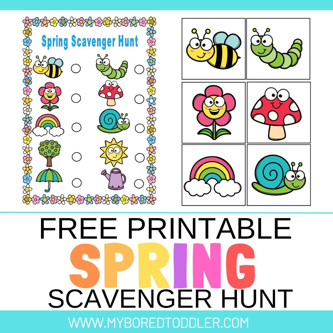 FREE Printable Spring Scavenger Hunt for Toddlers
