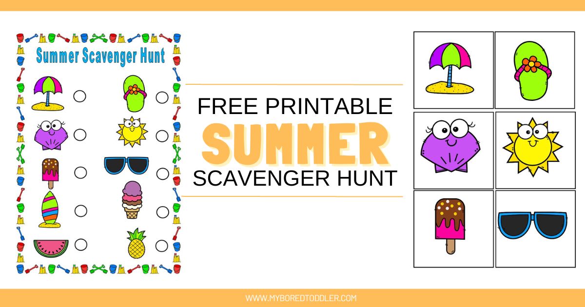 FREE Printable Summer Scavenger Hunt for Toddlers