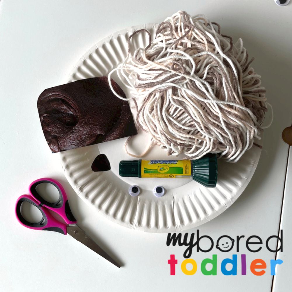 Wooly Paper Plate Dog Craft