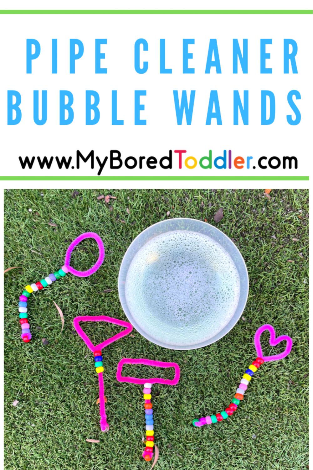 Pipe Cleaner Bubble Wands Pin - My Bored Toddler