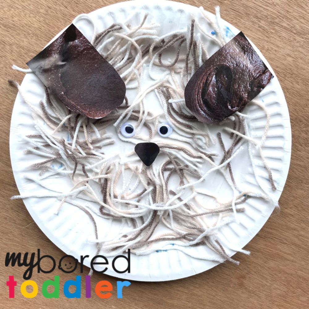 Wooly Paper Plate Dog Craft