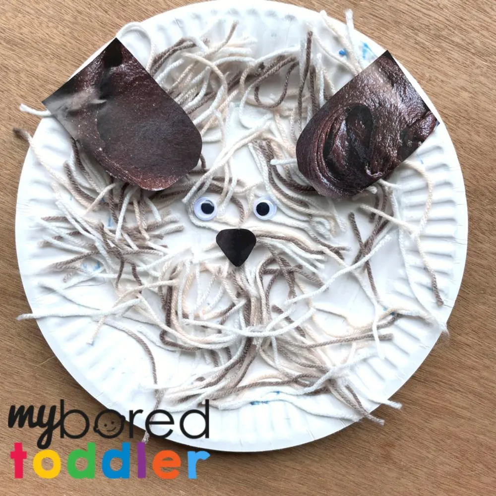 Wooly Paper Plate Dog Craft