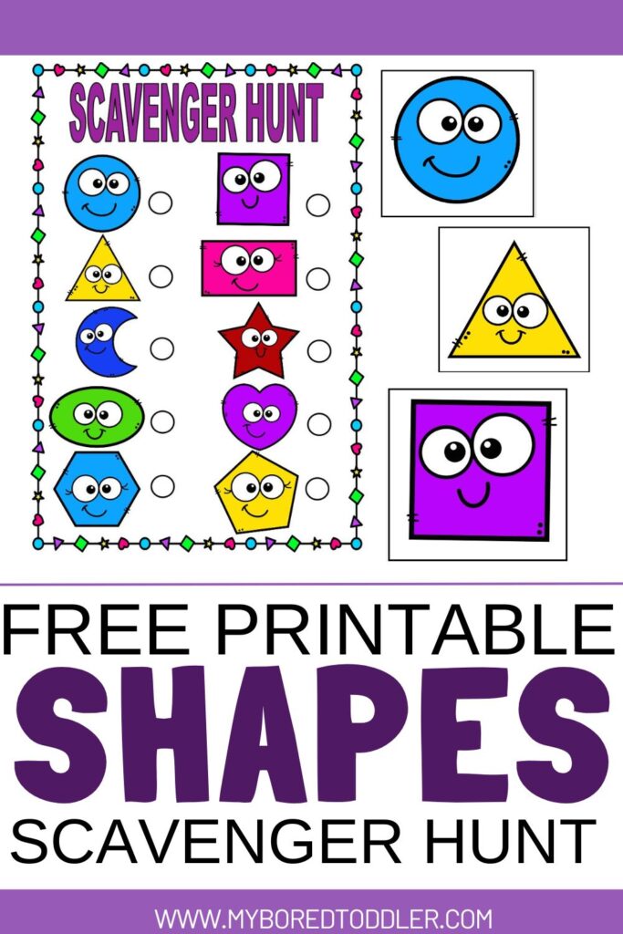 free printable shape scavenber hunt pinterest