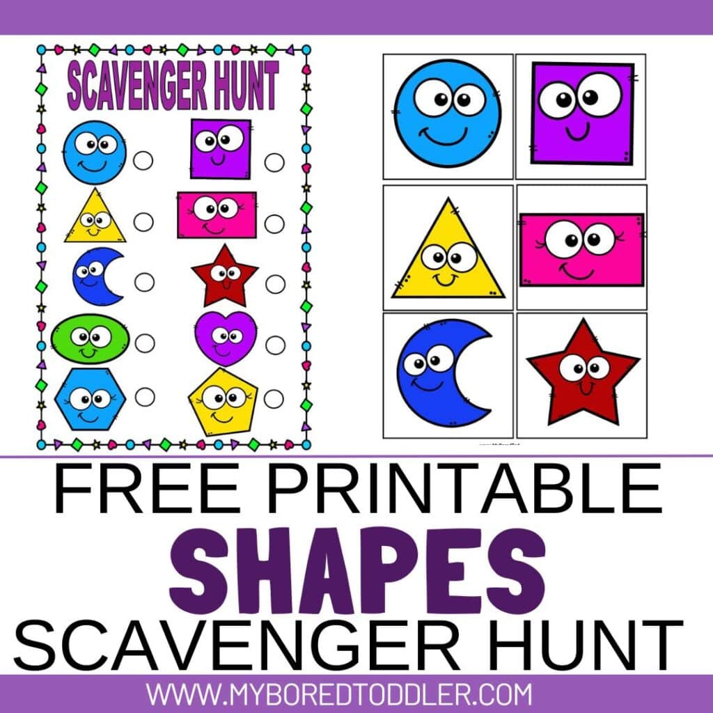 Free Printable Shapes Playdough Mats - My Bored Toddler