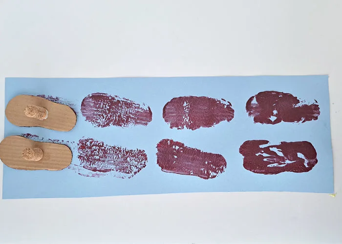 Muddy Footprints Toddler Painting