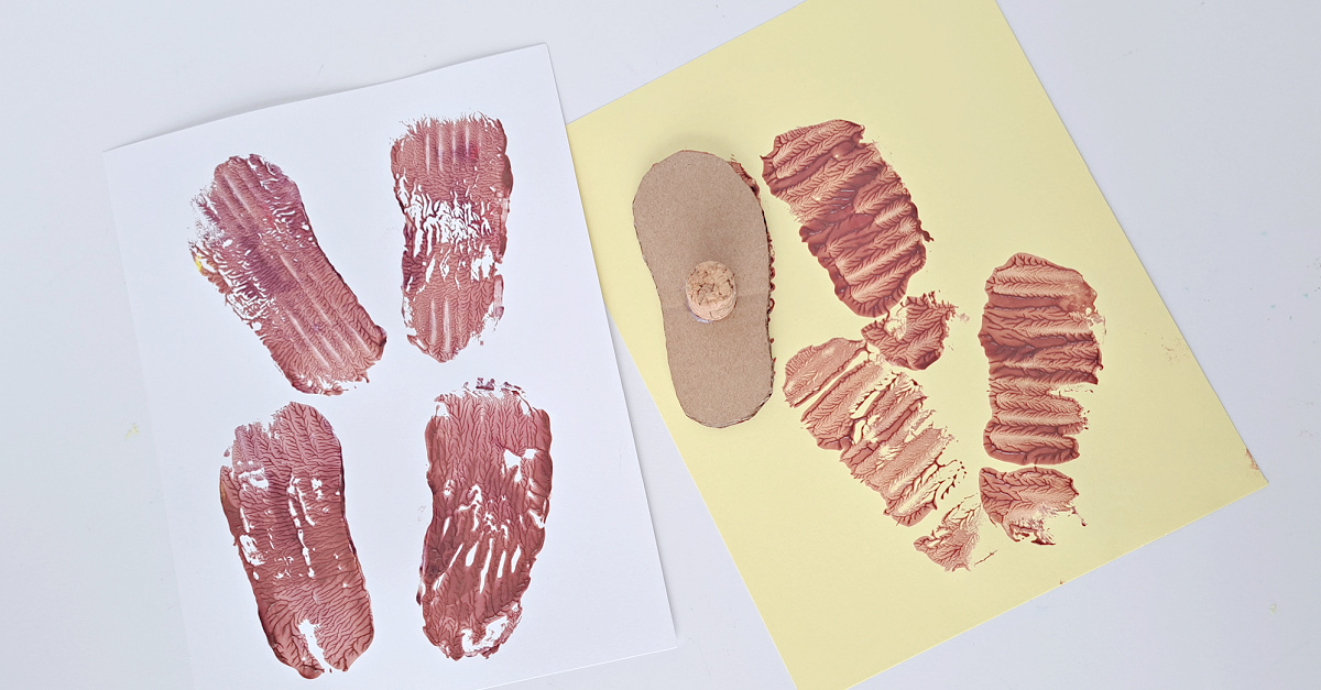 paintfootprintswithcardboard My Bored Toddler