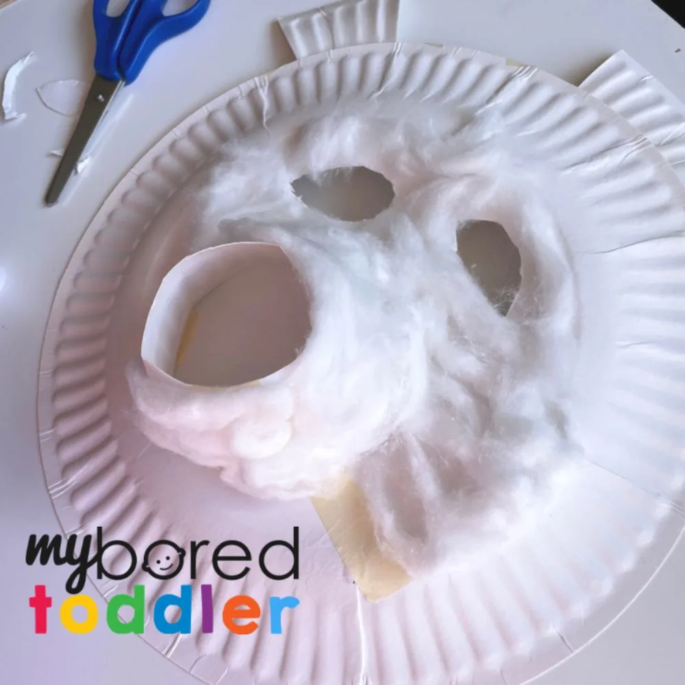 Paper Plate Polar Bear Mask