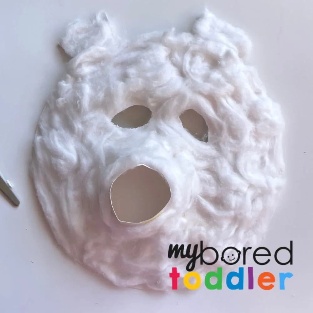 Paper Plate Polar Bear Mask