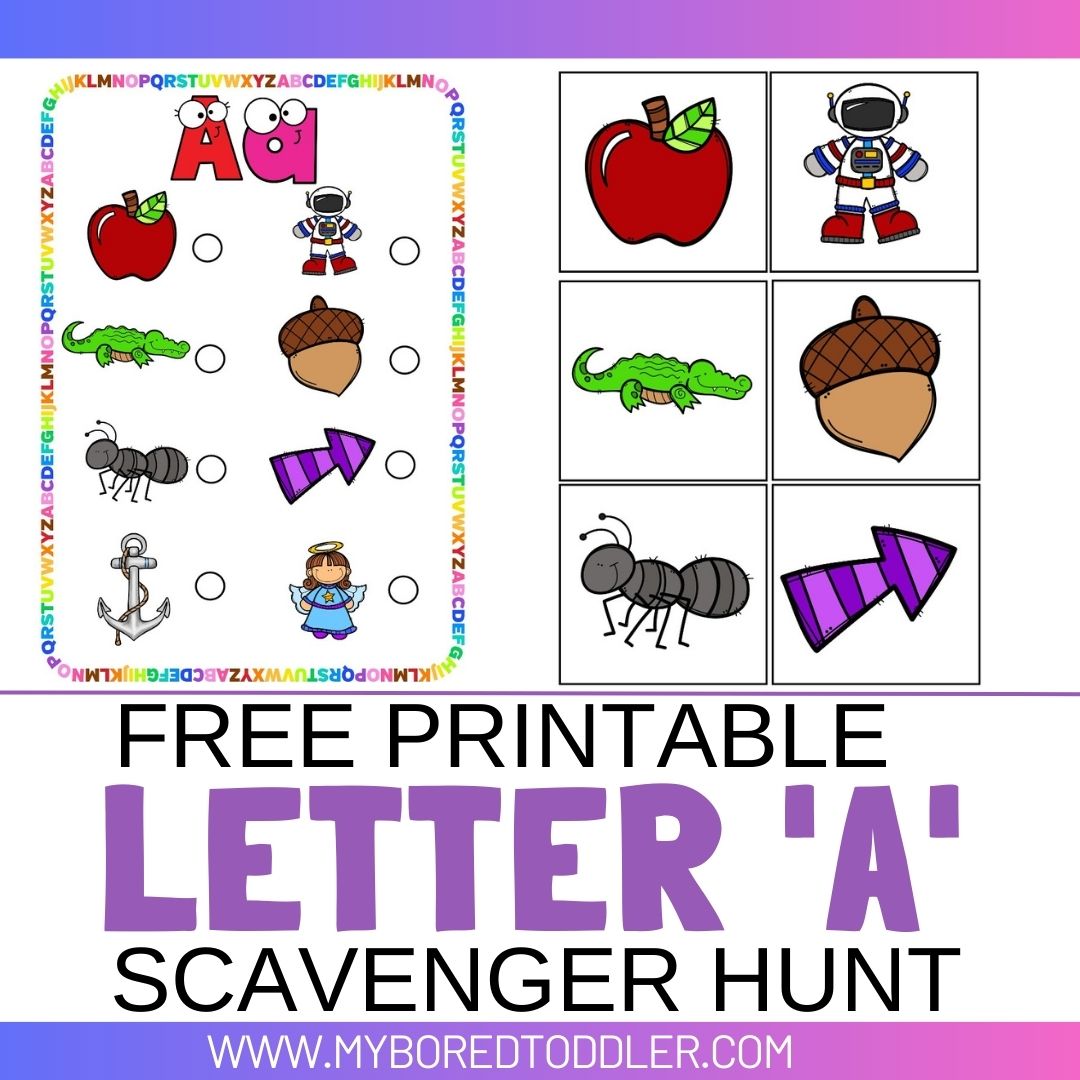 Free Printable Letter A Scavenger Hunt
