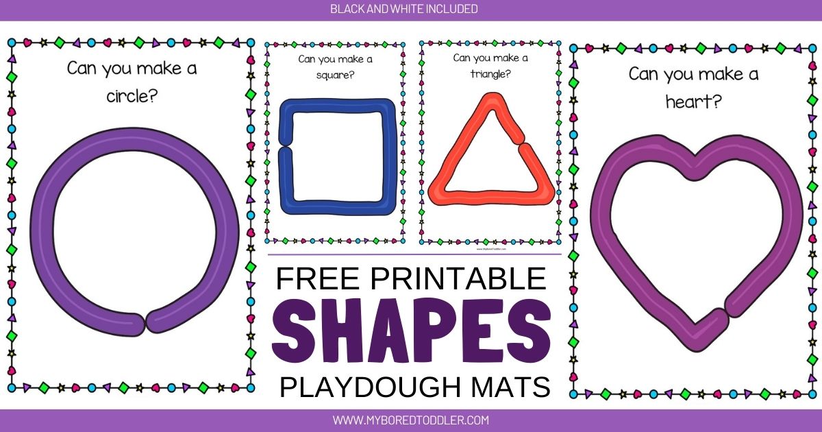 Free Printable Shapes Playdough Mats My Bored Toddler Free Printable Shapes Playdough Mats My Bored Toddler