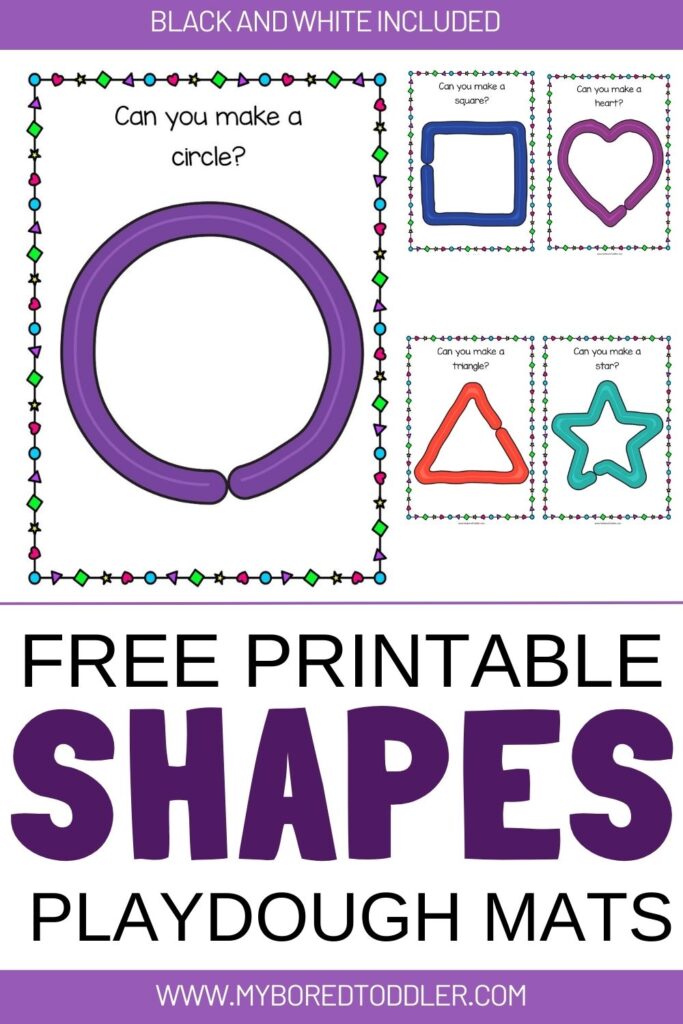 Free Printable Shapes Playdough Mats